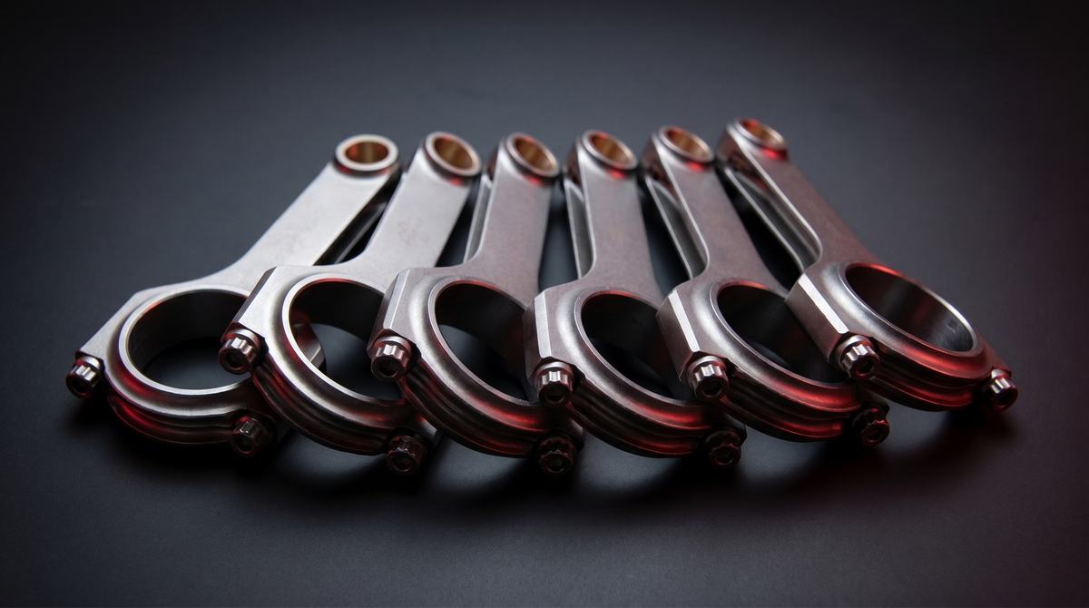 A set of forged steel connecting rods