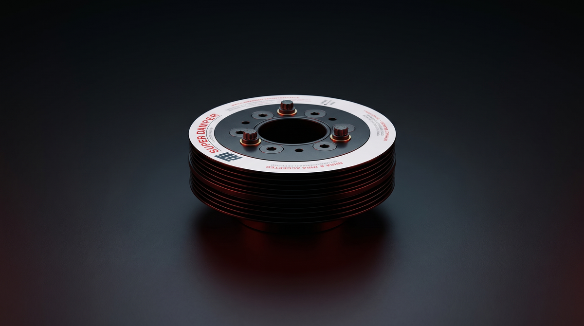 A harmonic balancer crank damper