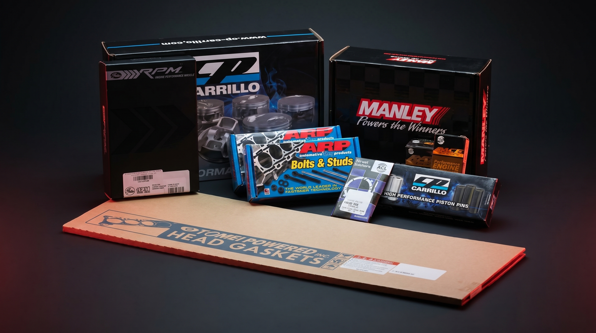 A complete engine rebuild package