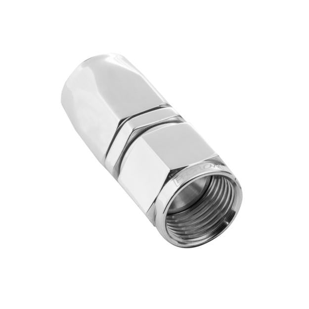 Proflow -4 Straight Hose End Silver - Proflow Fittings