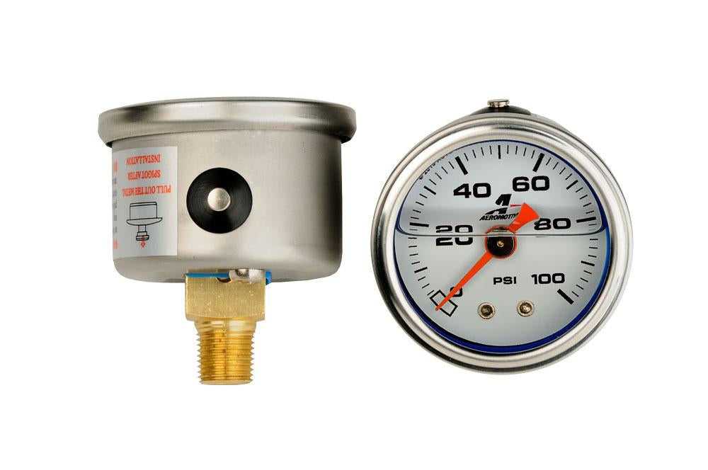 Aeromotive 0-100 psi Fuel Pressure gauge - 15633 - Aeromotive Fuel Pressure Regulator