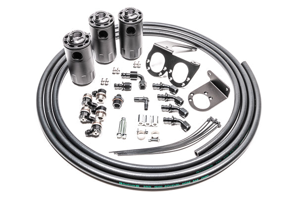 Radium Triple Catch Can Kit, Nissan R35 GT-R, Fluid Lock - 20-0566-Fl - Radium Engine Oil Catch Can Kit