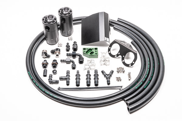 Radium Dual Catch Can Kit, 02-21 Subaru EJ Turbo, Fluid Lock - 20-0608-Fl - Radium Engine Oil Catch Can Kit