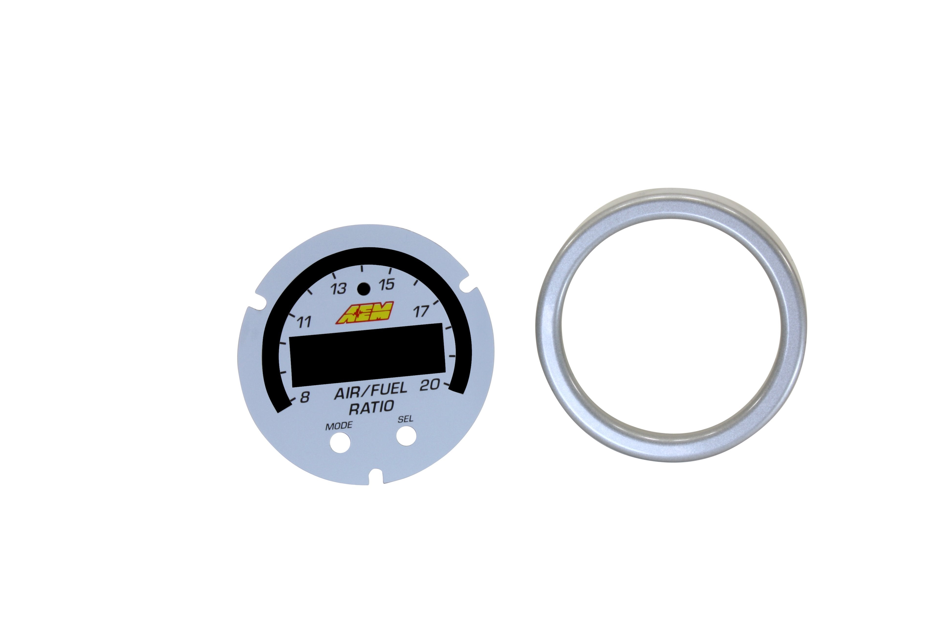 AEM Silver Bezel & White AFR/Lambda Faceplate, - 30-0300-ACC - AEM General