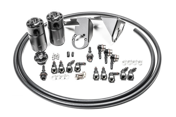 Radium Engineering Dual Catch CAN Kit 05-13 Corvette Fluid Lock - 20-0787-FL - Radium Engine Oil Catch Can Kit