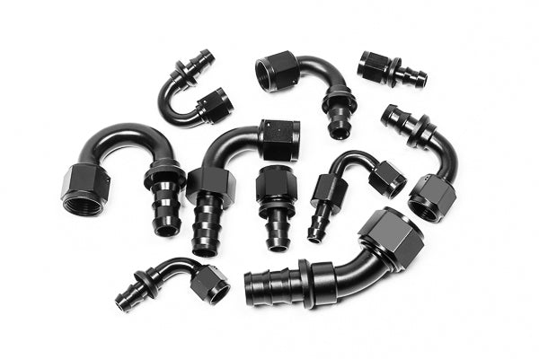 Radium Pushlok Hose End, 6AN 45Deg - 14-0202 - Radium AN Fitting