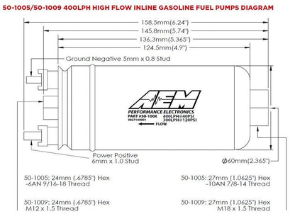AEM 400lph External Fuel Pump - 50-1005