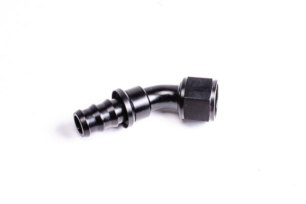 Radium Pushlok Hose End, 8AN 45 Deg - 14-0207 - Radium Push-On Hose Fitting