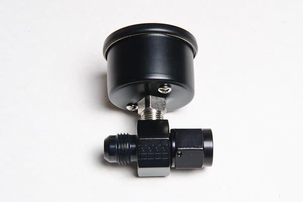 Radium Fuel Pressure Gauge With 6AN Inline Adapter - 20-0152 - Radium Fuel Pressure Gauge