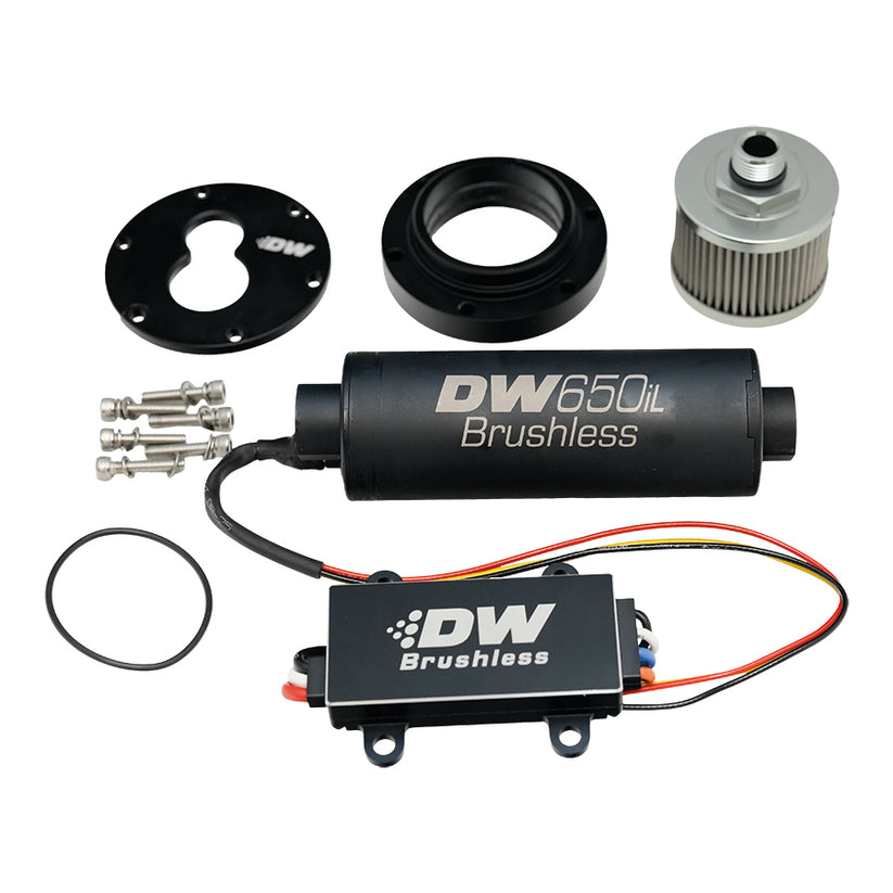 Deatschwerks DW650iL Brushless in-line Fuel Pump W/2-Speed Controller For 3.5L Surge Tank
