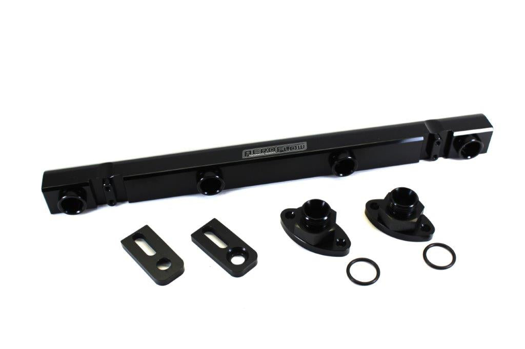 Aeroflow Billet Fuel Rail - 4G63 EVO 4-9 (black) - AF64-2121BLK - Aeroflow Fuel Rail