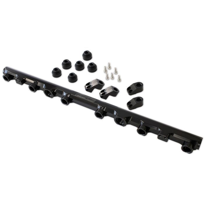 Aeroflow Toyota 2JZ-GTE Billet EFI Fuel Rail - Black - AF64-2259BLK - Aeroflow Fuel Rail