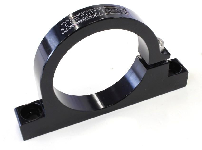 Aeroflow Billet 2' Filter Bracket (Black) - AF66-2045BLK - Aeroflow Filter Bracket