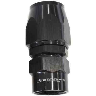 Aeroflow Kryptalon Lightweight One Piece Swivel Straight Hose End -6AN Black - AF7021-06