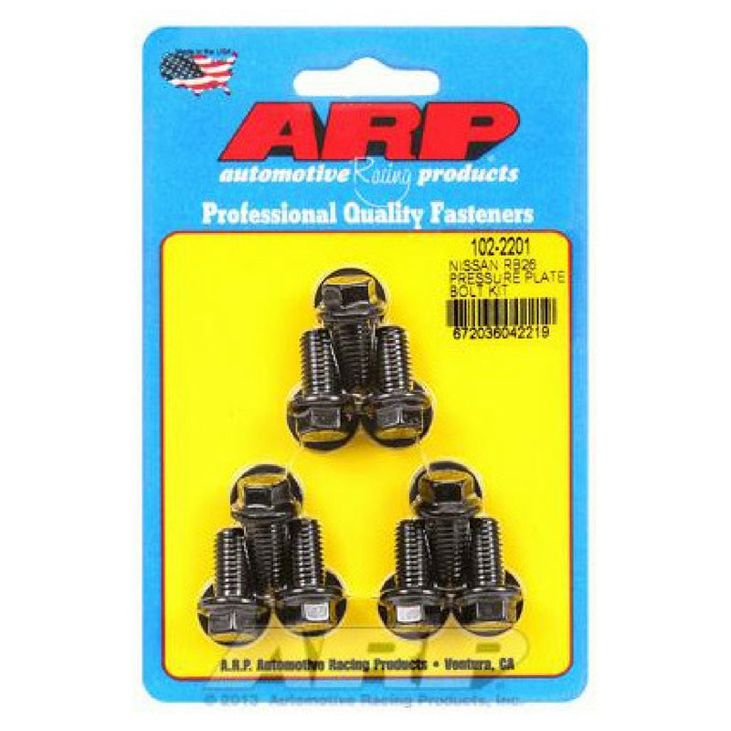 Nissan 2.6L RB26 Inline 6, hex Pressure Plate (Clutch Cover) Bolt Kit ARP 102-2201 - ARP Clutch Cover Kit