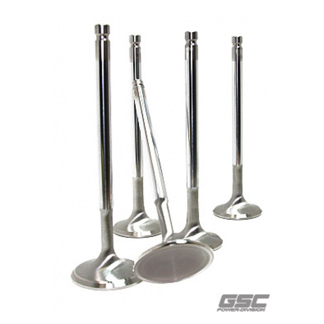GSC P-D EJ series EJ205/EJ207/EJ257 Chrome Polished Super Alloy Exhaust Valve-33mm Head(+1mm)-SET 8 - GSC2017-8 - GSC General