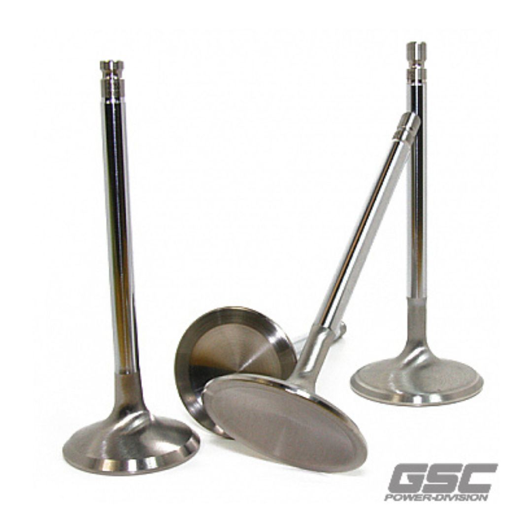 GSC P-D Nissan VR38DETT Chrome Polished Super Alloy Exhaust Valve - 33.15mm Head (+1mm) - SET 12 - GSC2053-12 - GSC General