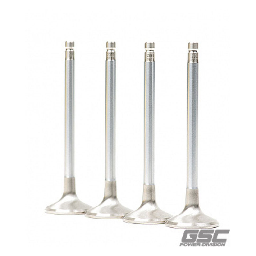 GSC P-D Toyota 2JZ Chrome Alloy Polished Exhaust Valve - 30.0mm Head (+1mm) 6.6mm Stem - Set of 12 - GSC2069-12 - GSC General