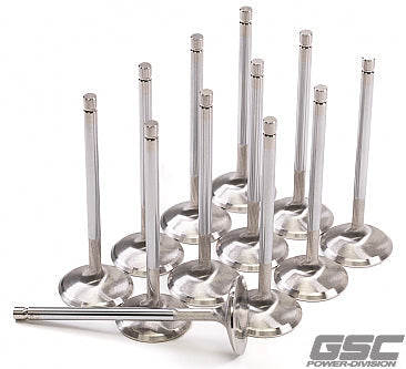 GSC P-D Nissan RB26DETT 34.65mm Head STD 103.8mm Long +1.5mm Tip Intake Valve - Set of 12 - GSC2146-12 - GSC General