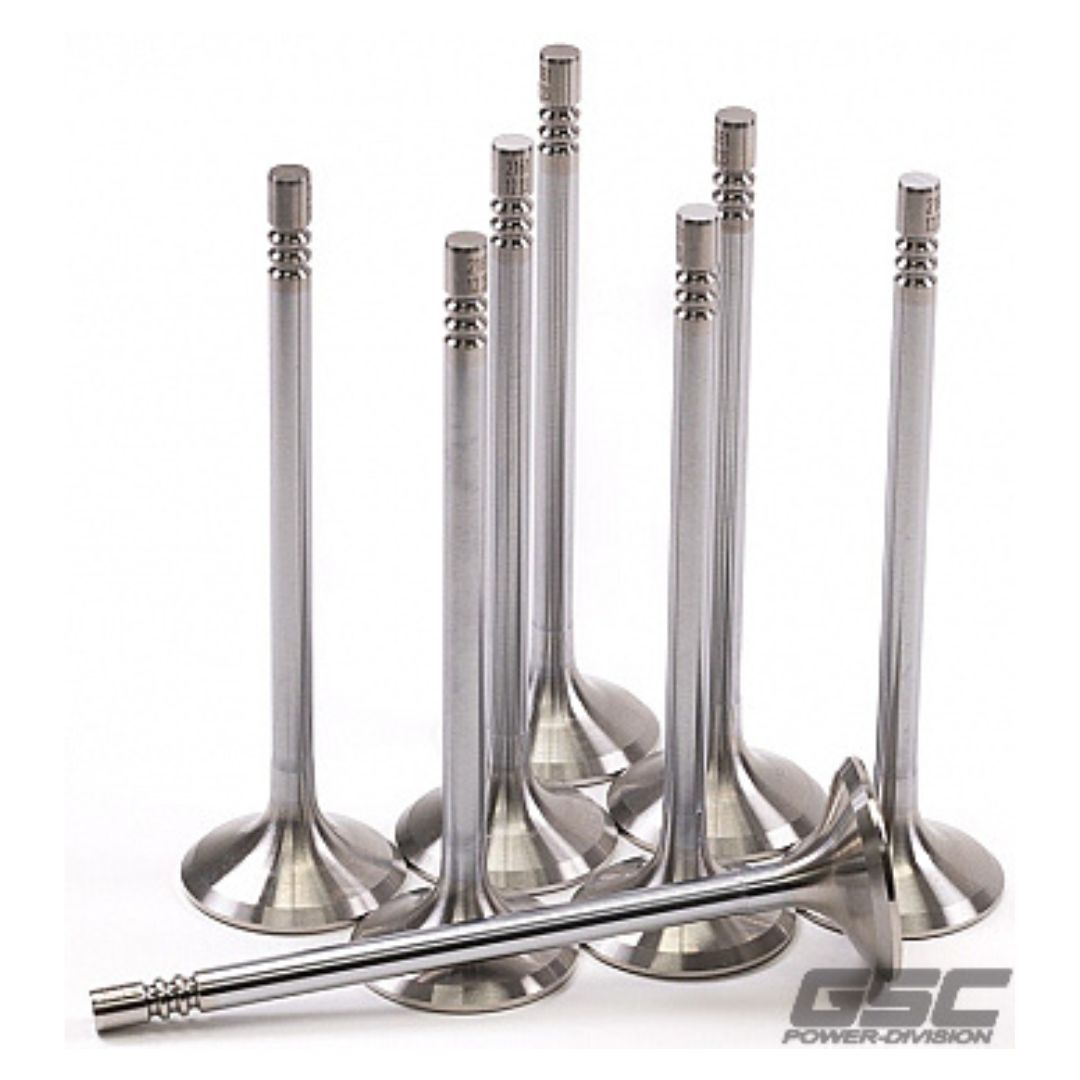 GSC P-D Ford Mustang 5.0L Coyote Gen 3 32mm Head (STD) Chrome Polished Exhaust Valve - Set of 8 - GSC2161-8 - GSC General