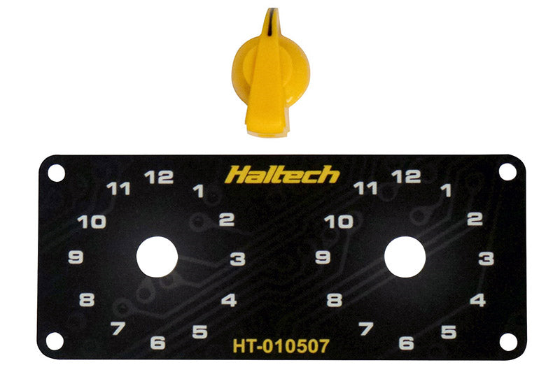 Haltech Dual Switch Panel Only - includes Yellow knob HT-010507