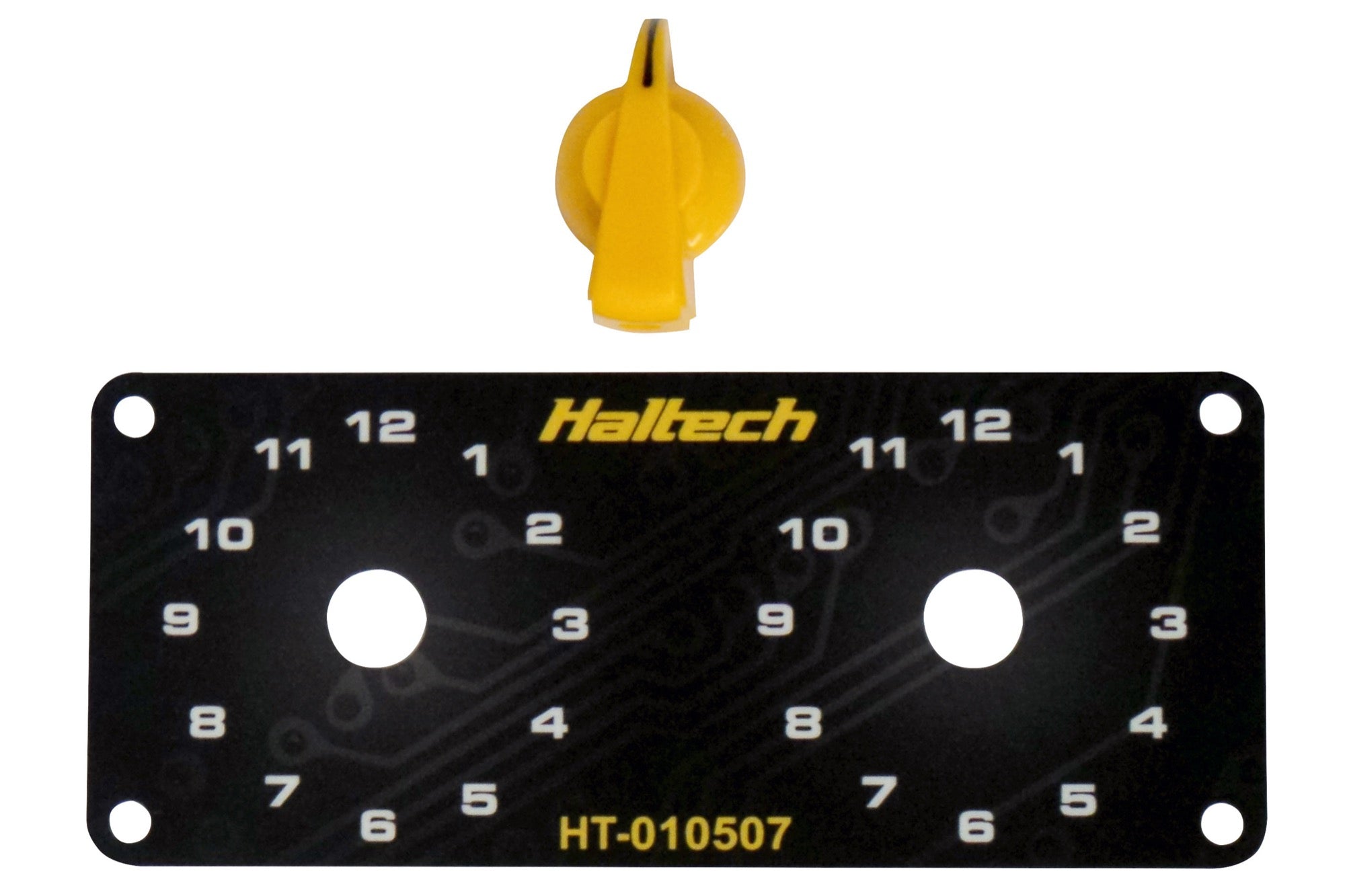 Haltech Dual Switch Panel Kit - includes Yellow knob HT-010509