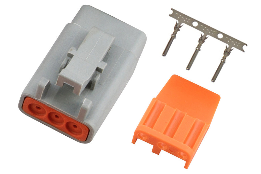 Haltech Plug and Pins Only - Male Deutsch DTM-3 Connector (7.5 Amp) HT-031001