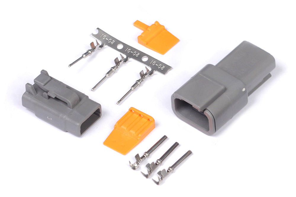 Haltech Plug and Pins Only - Matching Set Deutsch DTM-3 Connectors (7.5 Amp) HT-031013