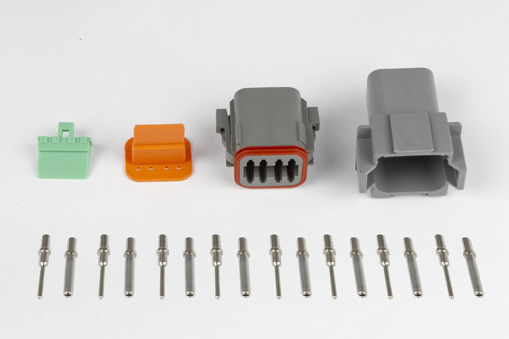 Haltech Plug and Pins Only - Matching Set of Deutsch DT-8 Connectors - ( 13 Amp) HT-031116