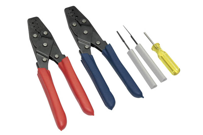 Haltech Dual Crimper set - inc 3 pin removal tools HT-070300