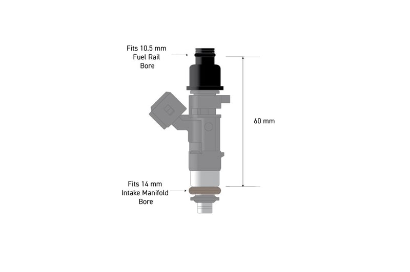 Haltech Fuel Injector Adapter - 10.5mm Nissan RB26DETT GTR, fuel injectors - HT-080001