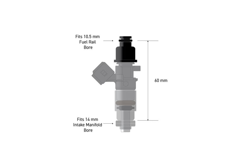 Haltech Fuel Injector Adapter - 10.5mm Nissan RB26DETT GTR, fuel injectors - HT-080001