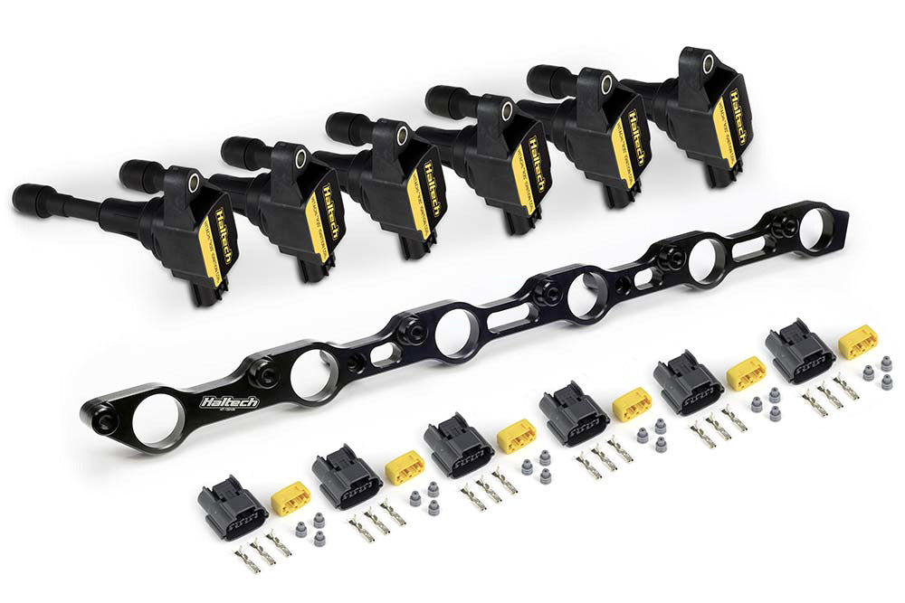 Haltech R35 Coil Bracket Kit for Toyota JZ- Includes bracket , coils and connectors - HT-120200 - Haltech ECU
