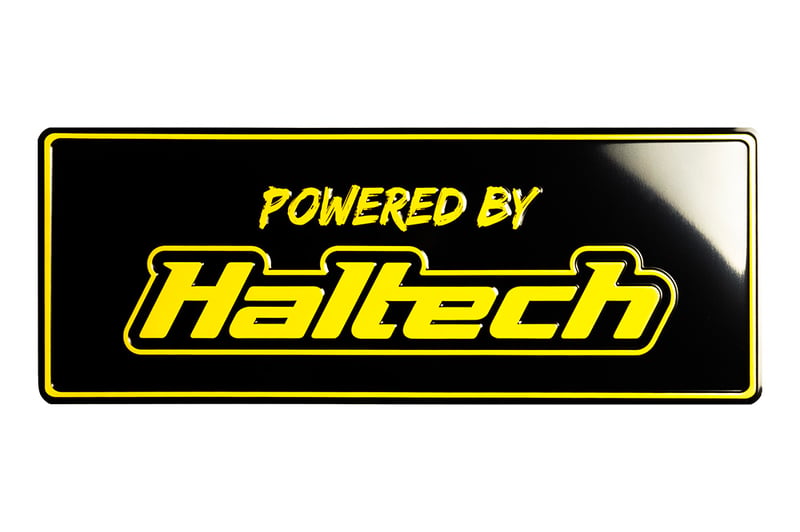 Powered By Haltech Vanity PlateLength: 380mm x 140mm, Merch - HT-300401
