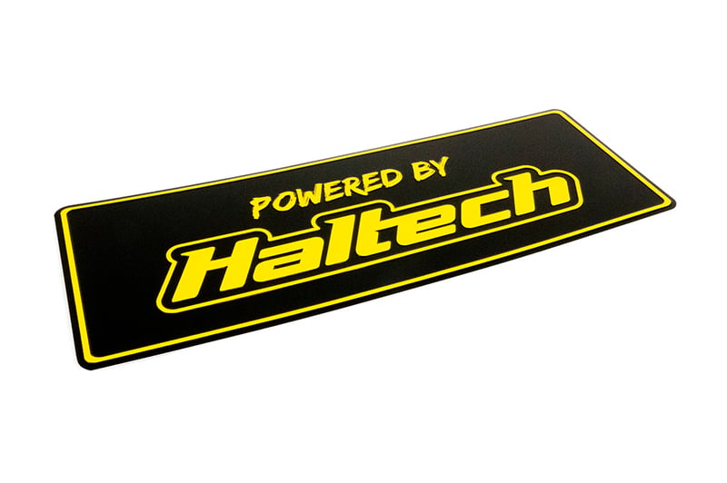 Powered By Haltech Vanity PlateLength: 380mm x 140mm, Merch - HT-300401
