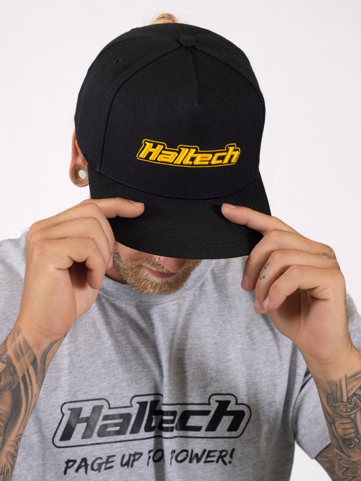 Haltech Snapback Cap Black with Yellow LogoSize: One size fits all, Merch - HT-301001