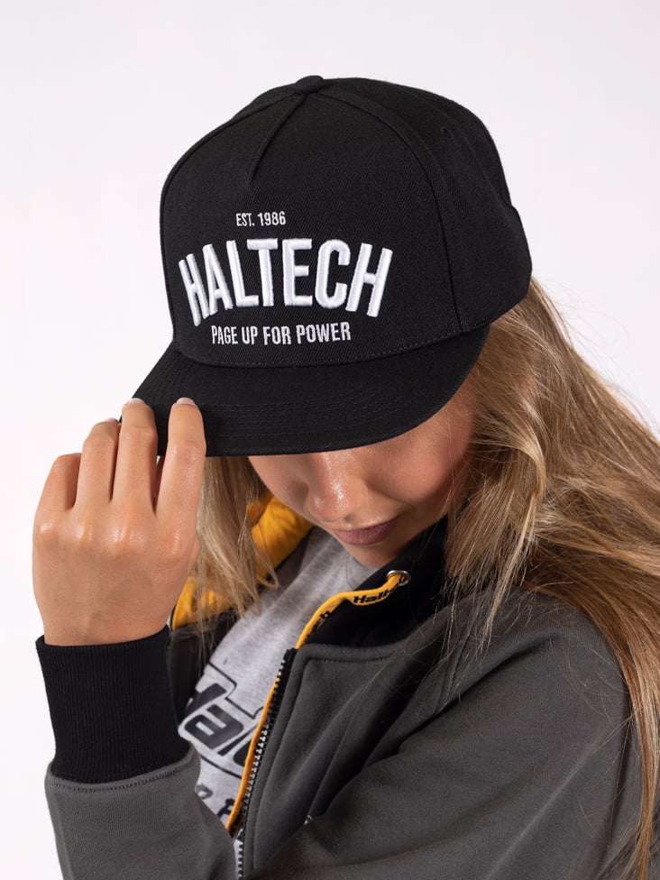 Haltech Snap Back Black with White TextSize: One size fits all., Merch - HT-301002