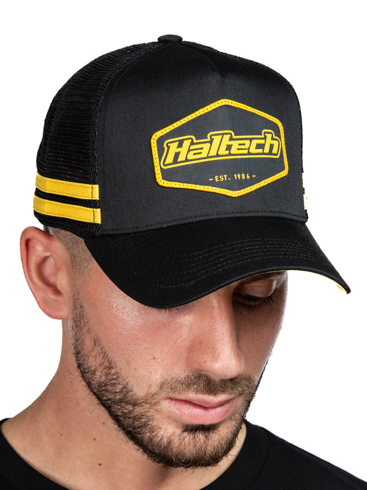 Haltech Snap Back Striped TruckerSize: One size fits all., Merch - HT-301004