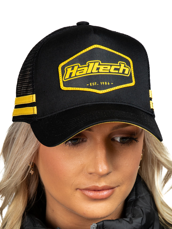 Haltech Snap Back Striped TruckerSize: One size fits all., Merch - HT-301004
