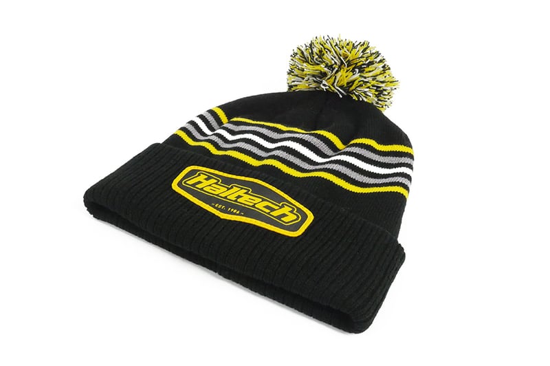 Haltech Stripe beanie with pom pomSize: One size fits all., Merch - HT-301019