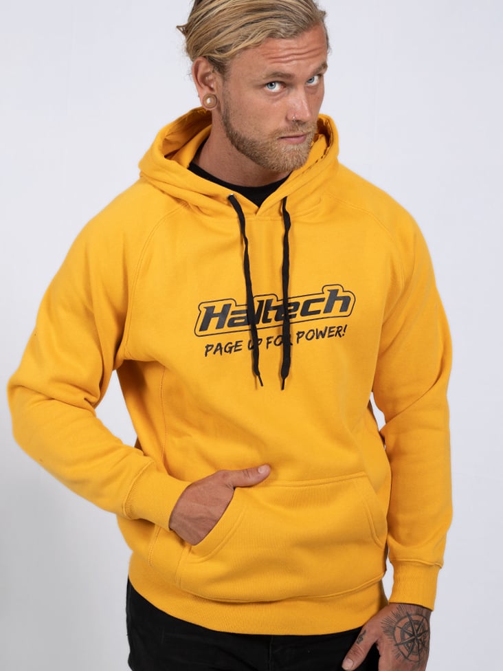 Haltech "Classic" Hoodie YellowSize: Medium, Merch - HT-301910YM