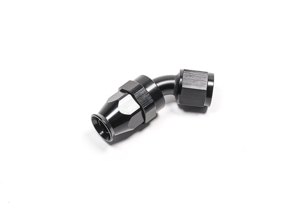 Radium 8AN Hose End, 45 Degree, Ptfe, Black - 14-0635 - Radium AN Fitting