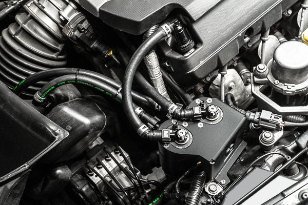 Radium Engineering Dual Catch CAN Kit CCV 14-19 Corvette Lt1 Fluid Lock - 20-0986-FL - Radium Engine Oil Catch Can Kit