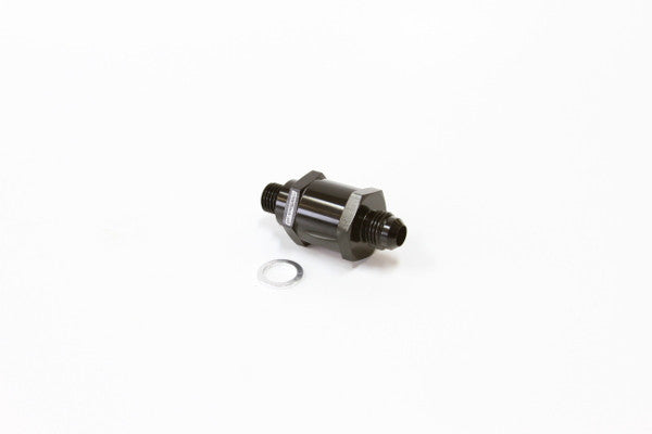 Aeroflow EFI Fuel Pump Check Valve -6AN (M12 x 1.5mm) - Black Suits Bosch 044 - AF615-06BLK - Aeroflow Check Valve