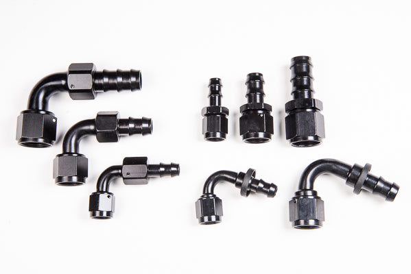 Radium Pushlok Hose End, 6AN 120Deg - 14-0204 - Radium Push-On Hose Fitting