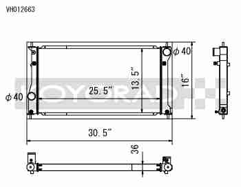 Performance Koyo Radiator, Subaru BRZ, Toyota 86, 12-19, 36mm, (KV012663U06) - Koyorad General