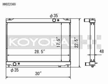 Performance Koyo Radiator, R35 GTR, 2008+, 48mm, (KH022360)