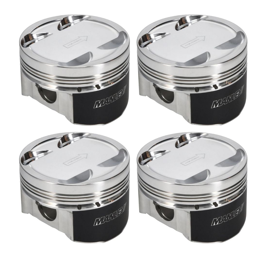 Manley 04+ Subaru WRX/STI EJ257 99.75mm Bore +.25mm Size 8.5:1 Dish Extreme Duty Piston Set - 632202CE-4 - Manley Piston Sets - Forged - 4cyl
