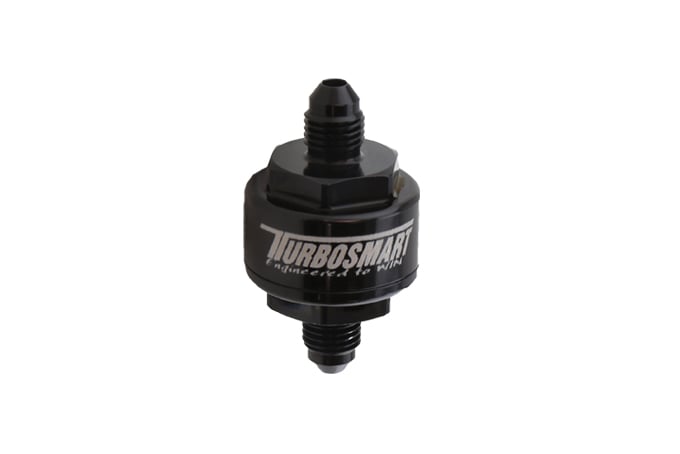Turbosmart Billet Turbo Oil Feed Filter 44um AN-3 - Black - TS-0804-1001 - Turbosmart Turbosmart Products