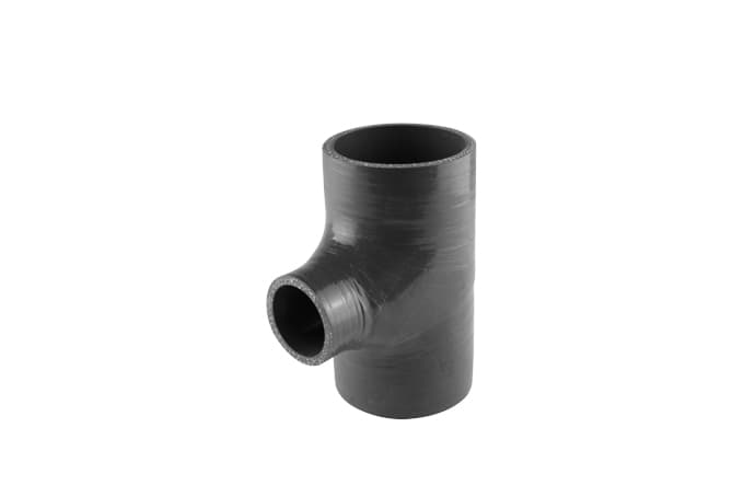 Turbosmart Silicon Hose Hose Tee 2.75" ID 1.50" spout - TS-HT275150-BK